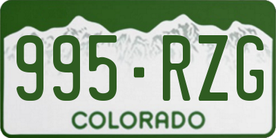 CO license plate 995RZG