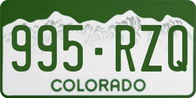CO license plate 995RZQ