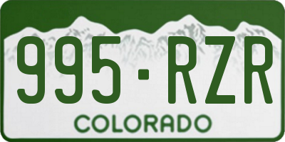CO license plate 995RZR