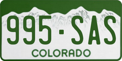 CO license plate 995SAS