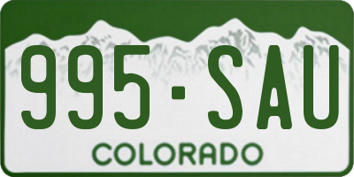 CO license plate 995SAU