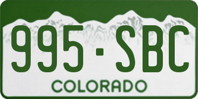 CO license plate 995SBC