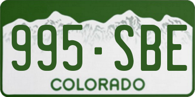CO license plate 995SBE