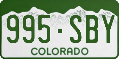 CO license plate 995SBY