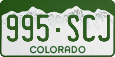 CO license plate 995SCJ