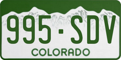 CO license plate 995SDV