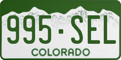 CO license plate 995SEL