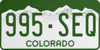 CO license plate 995SEQ