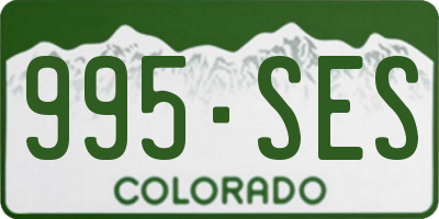CO license plate 995SES