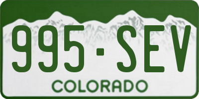 CO license plate 995SEV