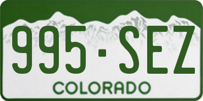 CO license plate 995SEZ