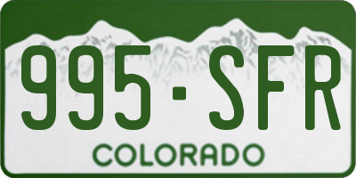 CO license plate 995SFR