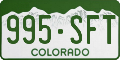 CO license plate 995SFT