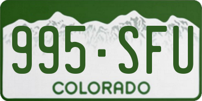 CO license plate 995SFU
