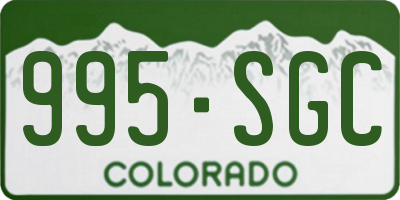 CO license plate 995SGC