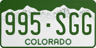 CO license plate 995SGG