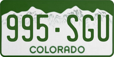 CO license plate 995SGU