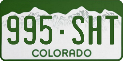 CO license plate 995SHT