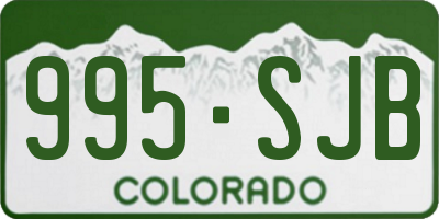 CO license plate 995SJB
