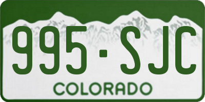 CO license plate 995SJC