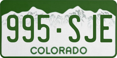 CO license plate 995SJE