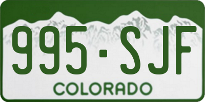 CO license plate 995SJF