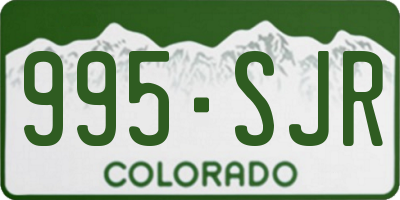 CO license plate 995SJR