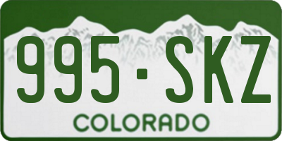 CO license plate 995SKZ