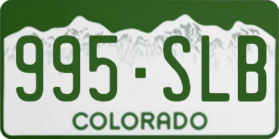 CO license plate 995SLB