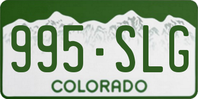 CO license plate 995SLG