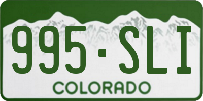 CO license plate 995SLI