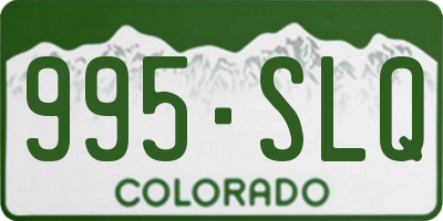 CO license plate 995SLQ