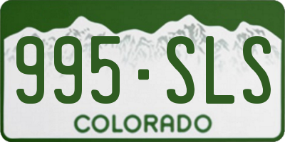 CO license plate 995SLS