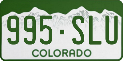CO license plate 995SLU