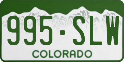 CO license plate 995SLW