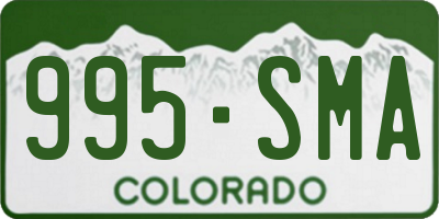 CO license plate 995SMA