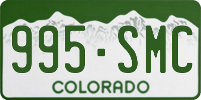 CO license plate 995SMC