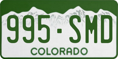 CO license plate 995SMD