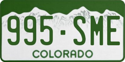 CO license plate 995SME