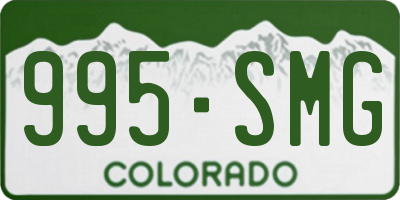 CO license plate 995SMG