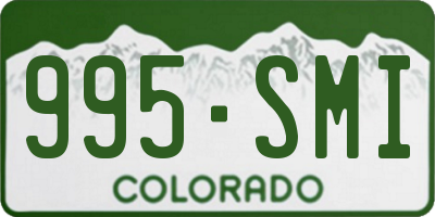 CO license plate 995SMI