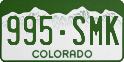 CO license plate 995SMK