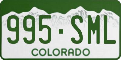 CO license plate 995SML