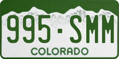CO license plate 995SMM
