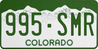 CO license plate 995SMR
