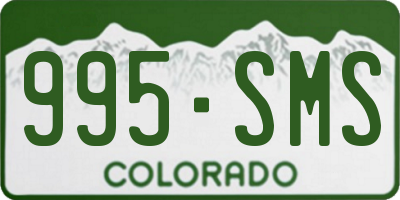 CO license plate 995SMS