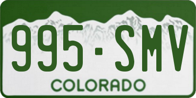 CO license plate 995SMV