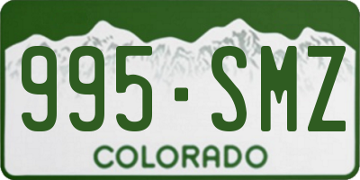 CO license plate 995SMZ
