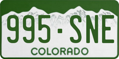 CO license plate 995SNE