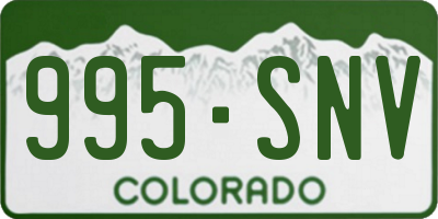CO license plate 995SNV
